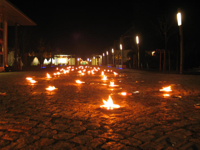 Wegbeleuchtung Flammenschalen Illuminationen