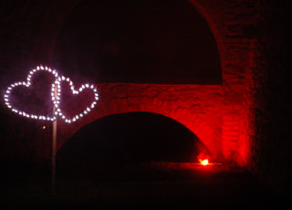 Hochzeitsfeuerwerk Doppelherz Illumination